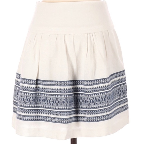 Madewell Embroidered Skyline Skirt 00‎ Cabana E9967 Boho Geometric Summer Beachy - Picture 3 of 7
